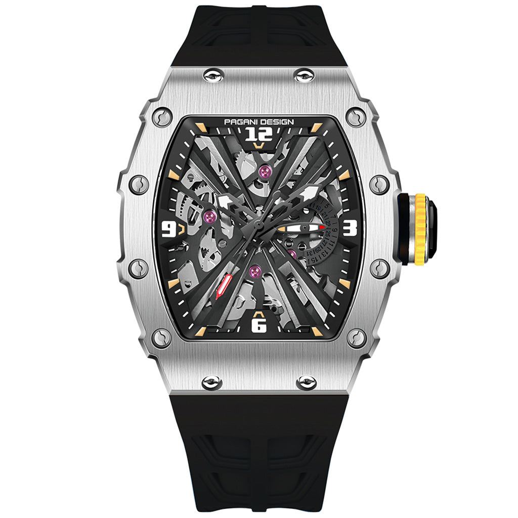 Pagani Design Monza Silver Black — vista principal do relógio