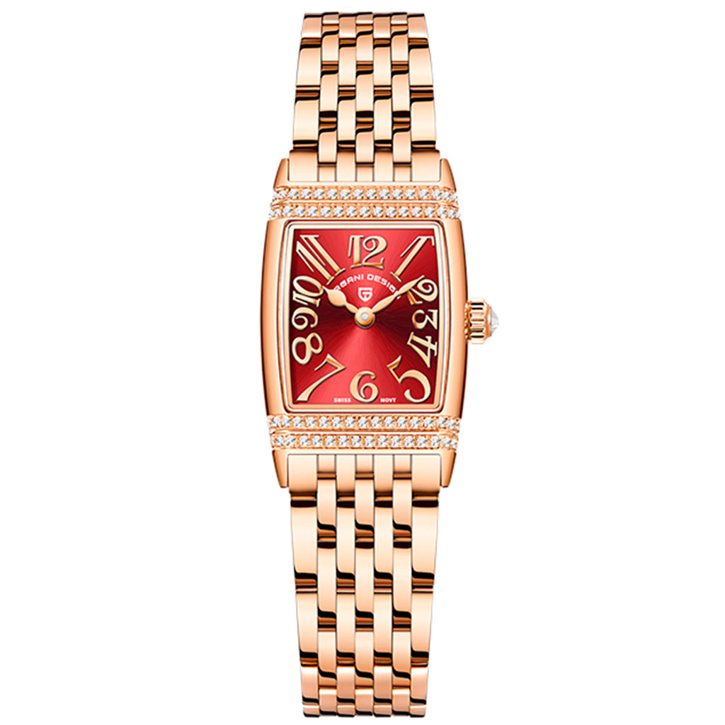 Relógio Feminino Pagani Design Sunflower Gold Red — vista principal do relógio