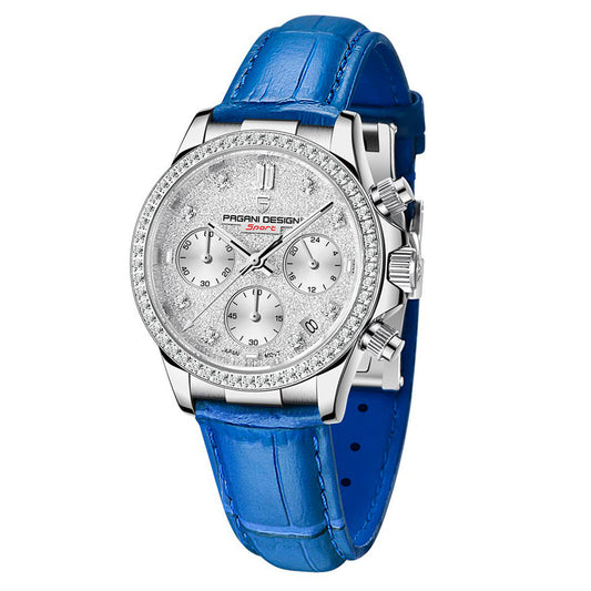 Relógio Feminino Pagani Design Daisy Blue — vista principal do relógio
