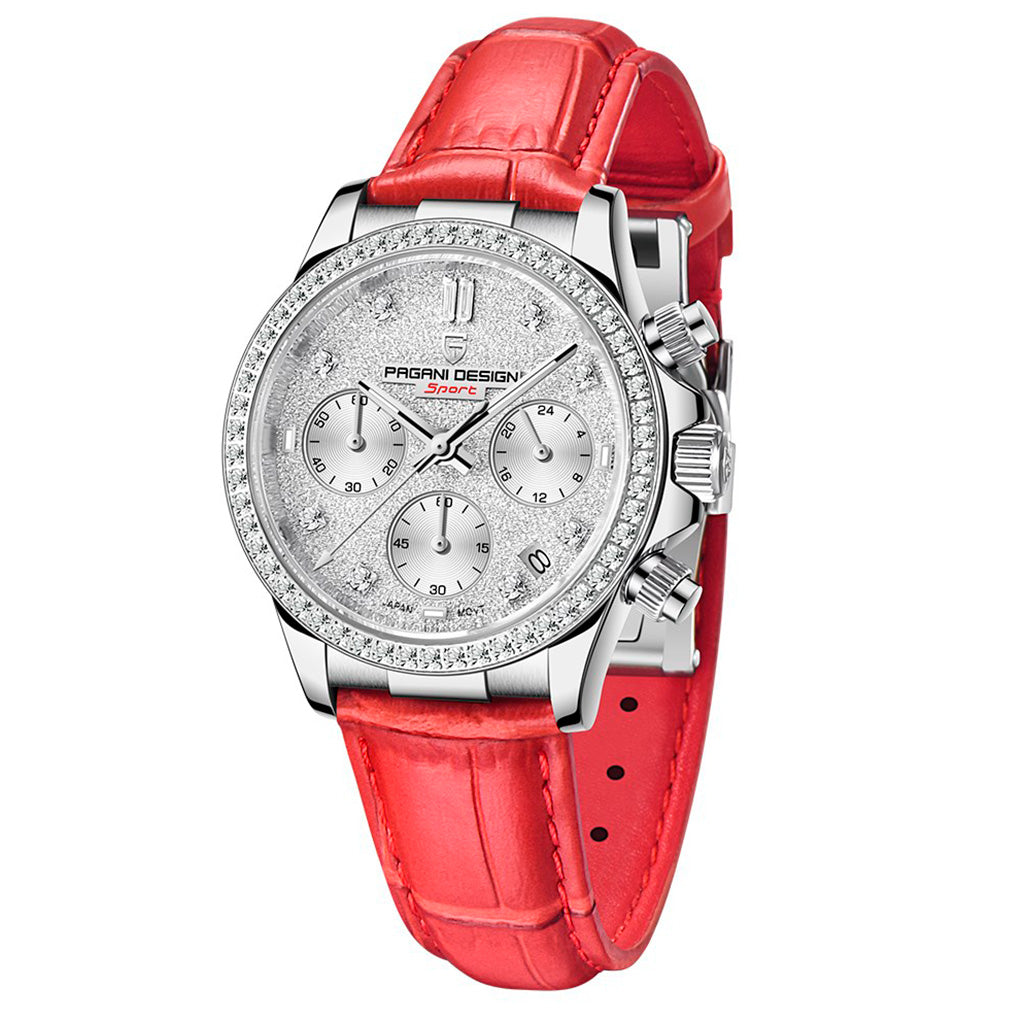 Relógio Feminino Pagani Design Daisy Red — vista principal do relógio