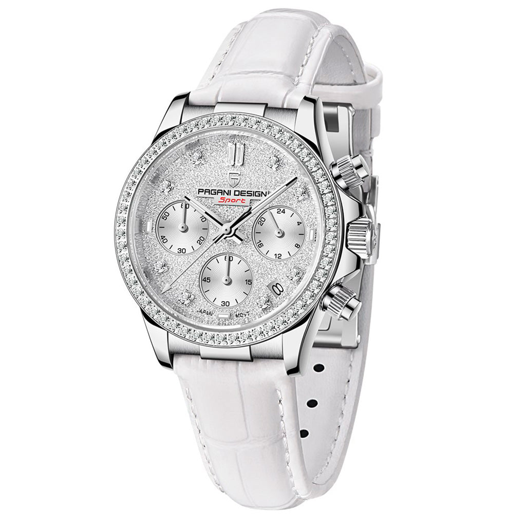 Relógio Feminino Pagani Design Daisy White — vista principal do relógio