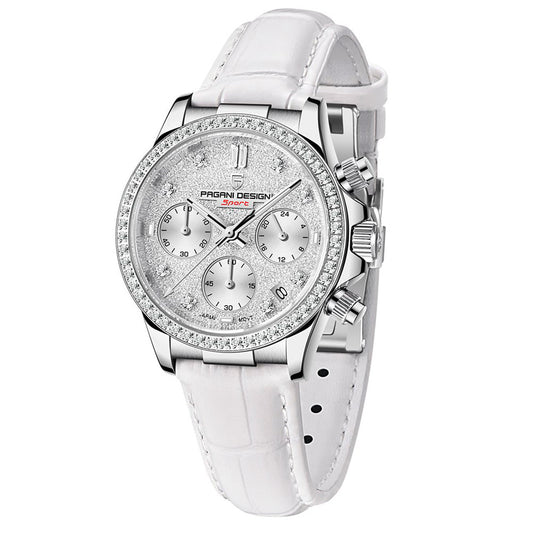 Relógio Feminino Pagani Design Daisy White — vista principal do relógio