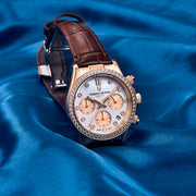 Relógio Feminino Pagani Design Daisy Gold Brown — detalhe do relógio, imagem 5