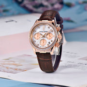 Relógio Feminino Pagani Design Daisy Gold Brown — detalhe do relógio, imagem 4