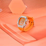 Relógio Feminino Pagani Design Marigold Orange Silver — detalhe do relógio, imagem 4