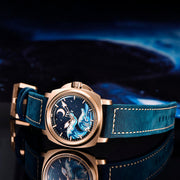 Pagani Design Wave Gold Blue — detalhe do relógio, imagem 5