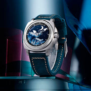 Pagani Design Wave Silver Blue — detalhe do relógio, imagem 9