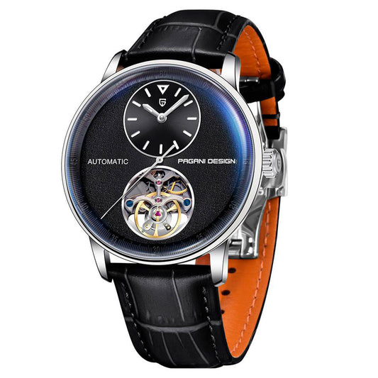 Pagani Design Tourbillon Silver Black — vista principal do relógio